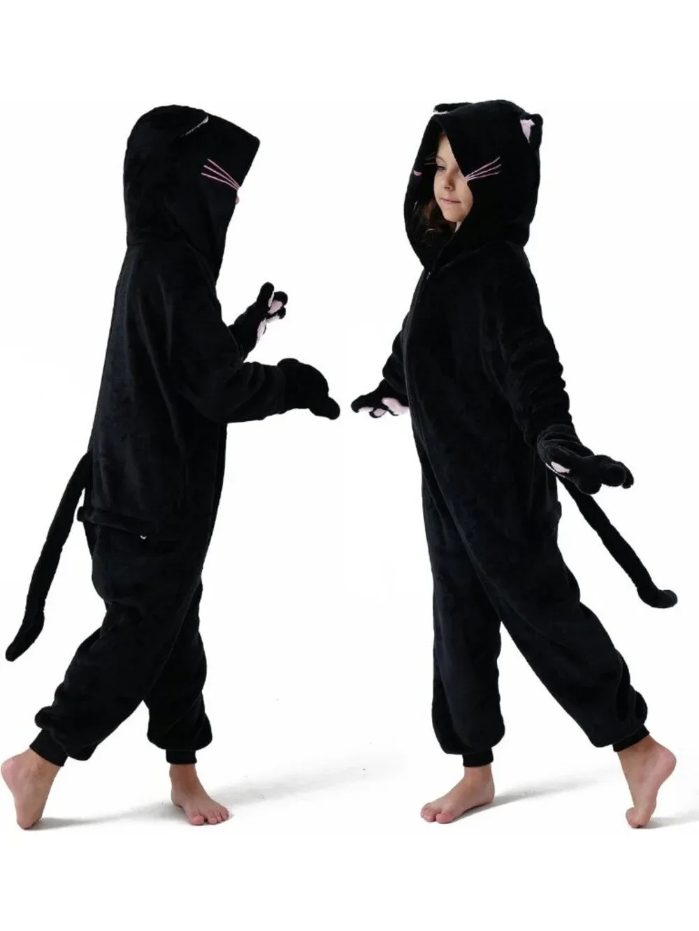 Kids Animal Onesie Costume for Halloween, Funny Cosplay Pajamas 3-14Y